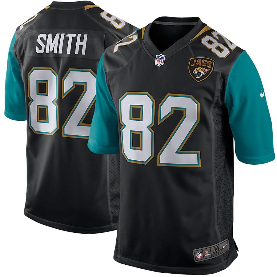 Men Jacksonville Jaguars 82 Jimmy Smith Nike Black Retired Player Game NFL Jersey